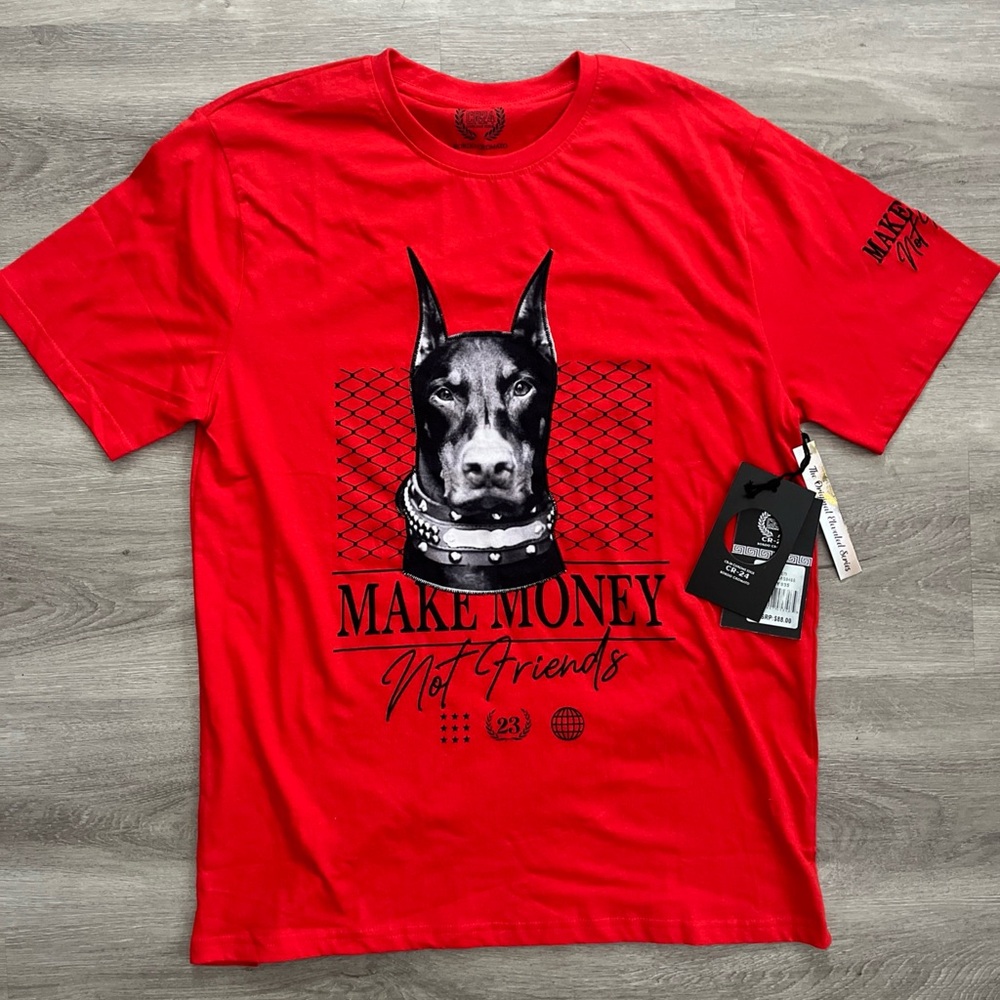 CR-24 chrome edge Bordo Cromato Make Money Not Friends Men’s Medium Tshirt